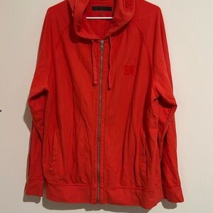 Nautica zip up hoodie orange/reddish color size XXL
